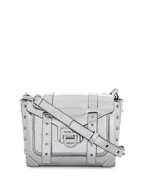 sac a main michael kors gris|Michael Kors manhattan silver bag.